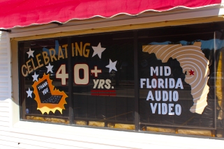 Mid Florida Audio & Video Storefront Window